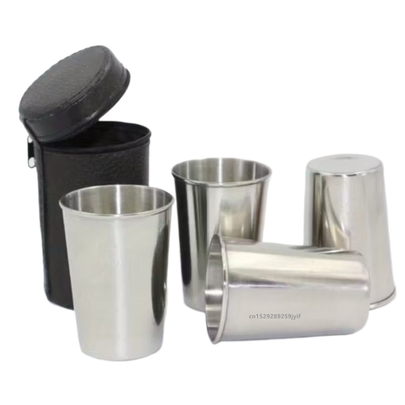 Beer Flight Set - Set of 4 Stainless Steel Outdoor