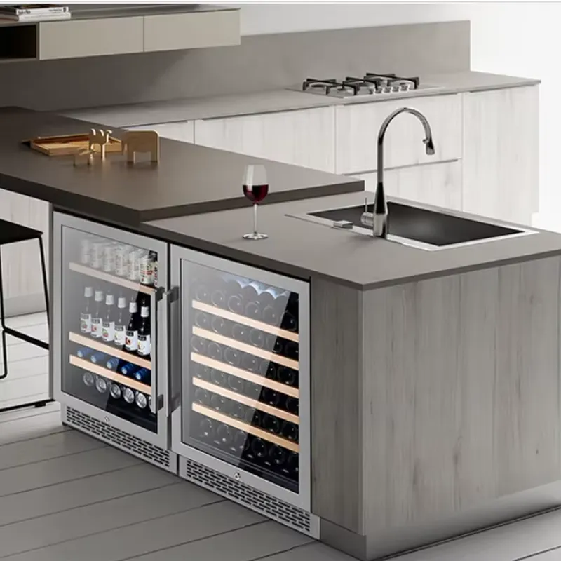 Beer Wine Zone - 48 Bottle Wine Fridge Dual Glass