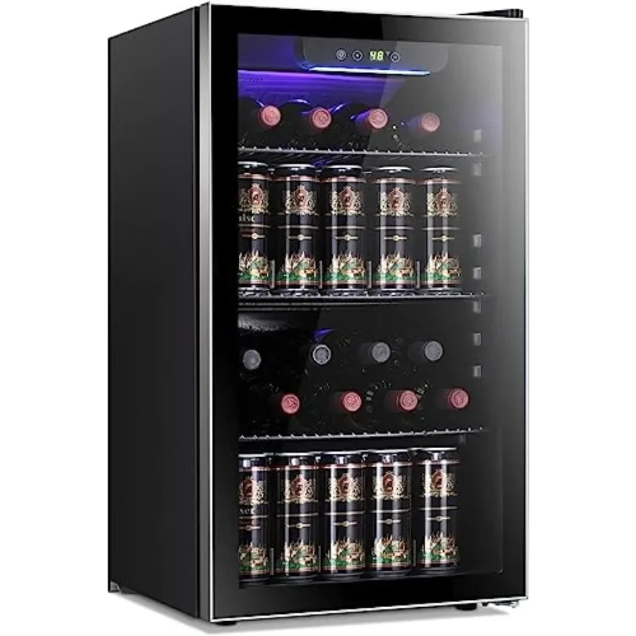 Beer Wine Zone - 26 Bottle 130 Can Wine Cooler/Cabinet