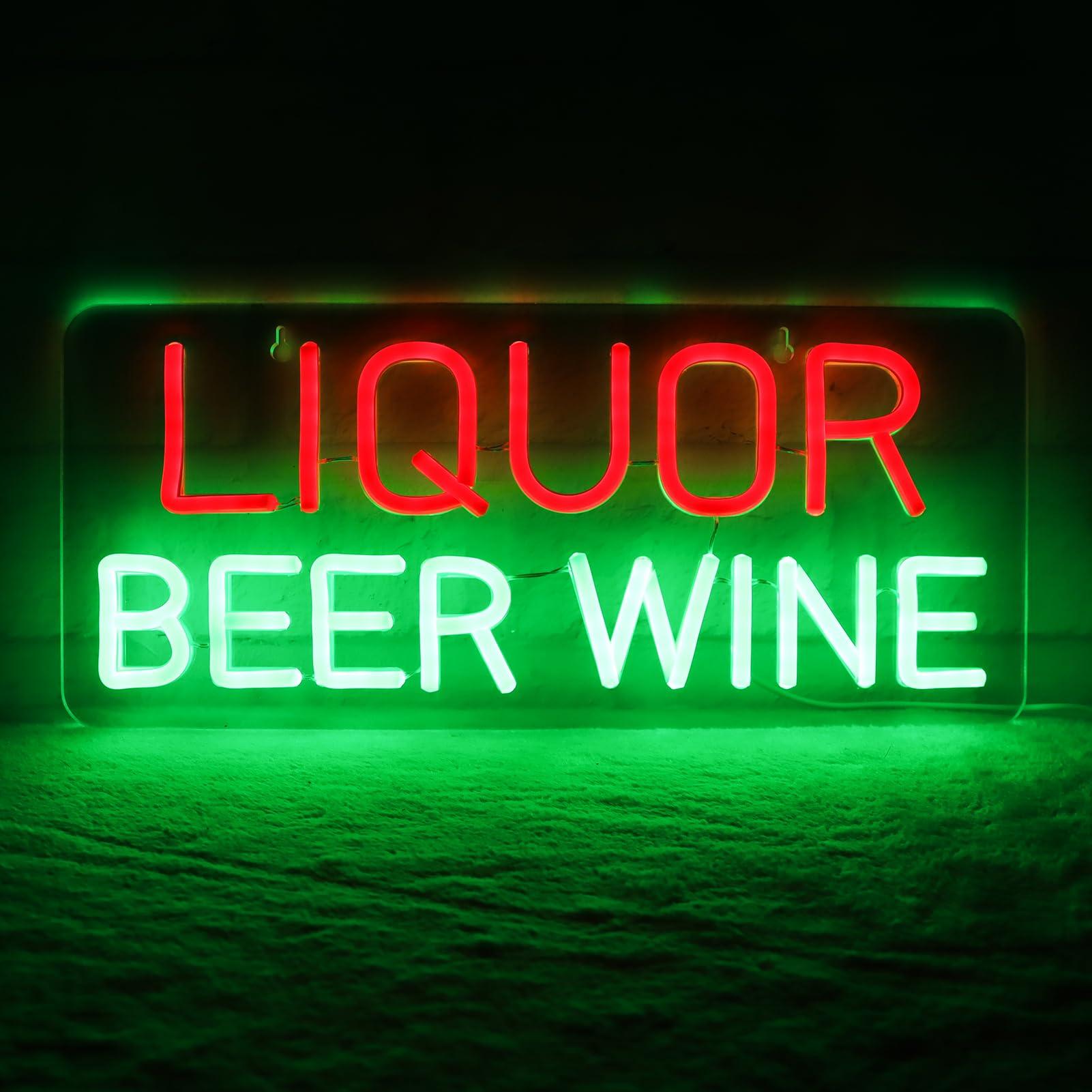 Wine Beer Store - Liquor Beer Wine Neon Signs for