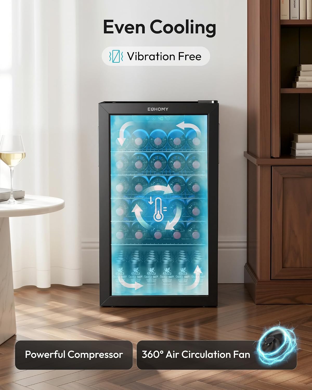 125 Can Beverage Cooler with G - đánh giá và giá Wine Beer Cooler Fridge