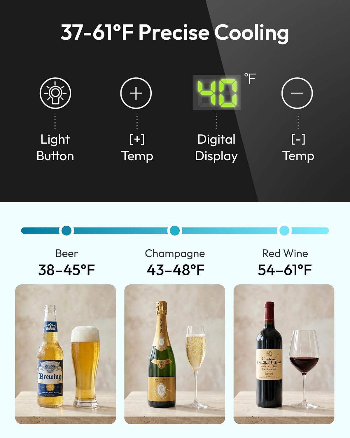 125 Can Beverage Cooler with G - đánh giá và giá Wine Beer Cooler Fridge