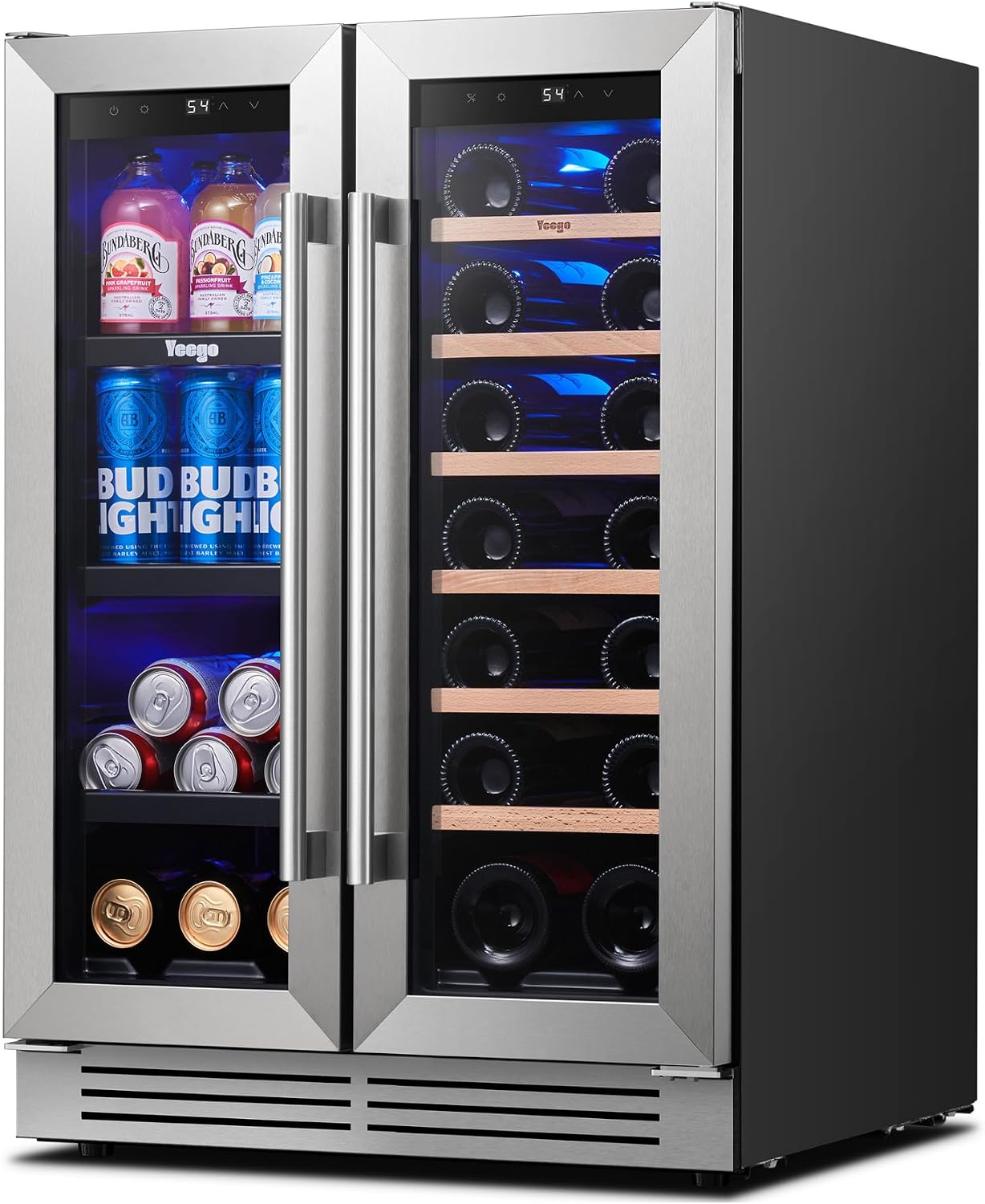 Yeego 24 Inch Wine and Beverag - đánh giá và giá Wine Beer Fridge Dual Zone
