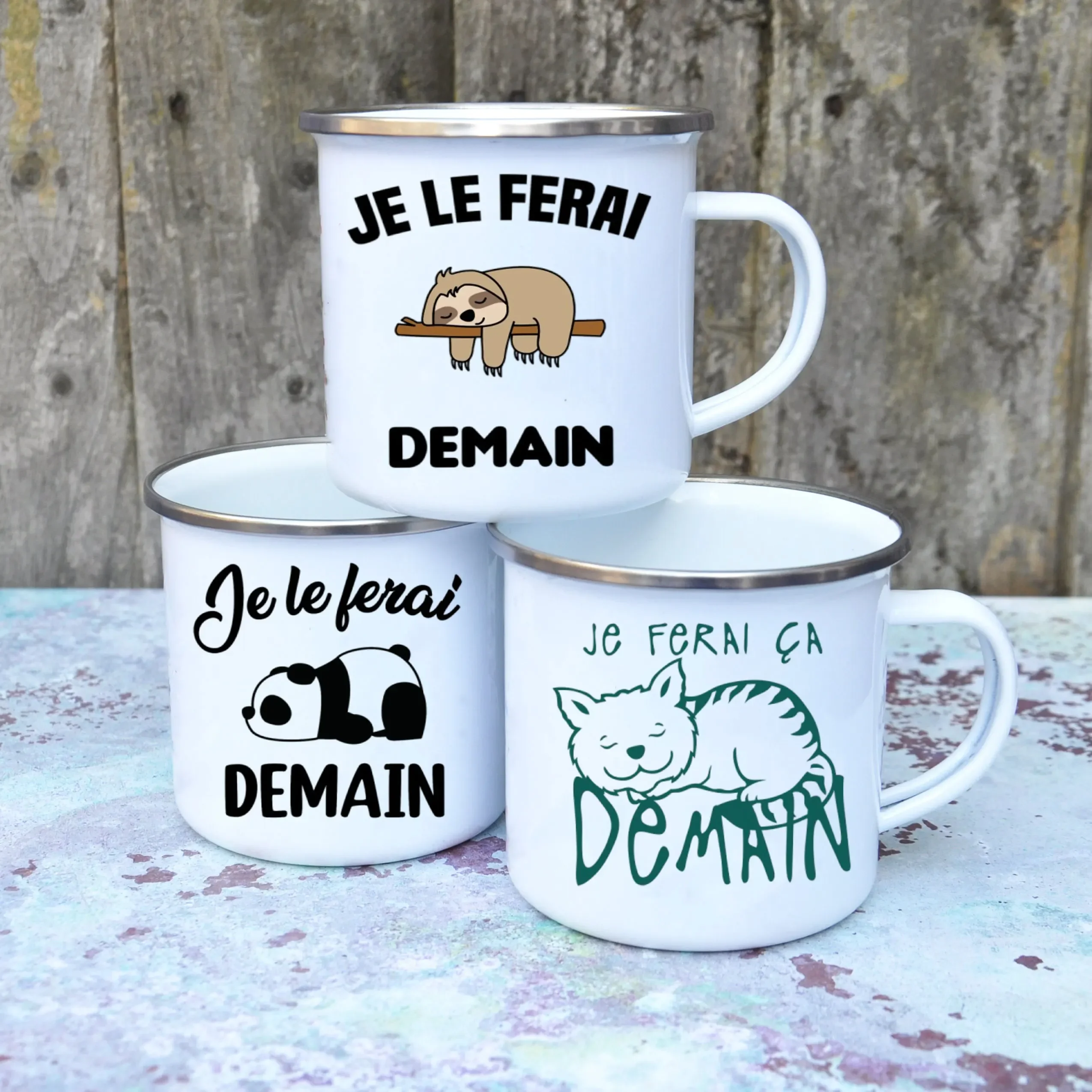 Cute Enamel Coffee Mug French  - đánh giá và giá Beer And Wine Festival