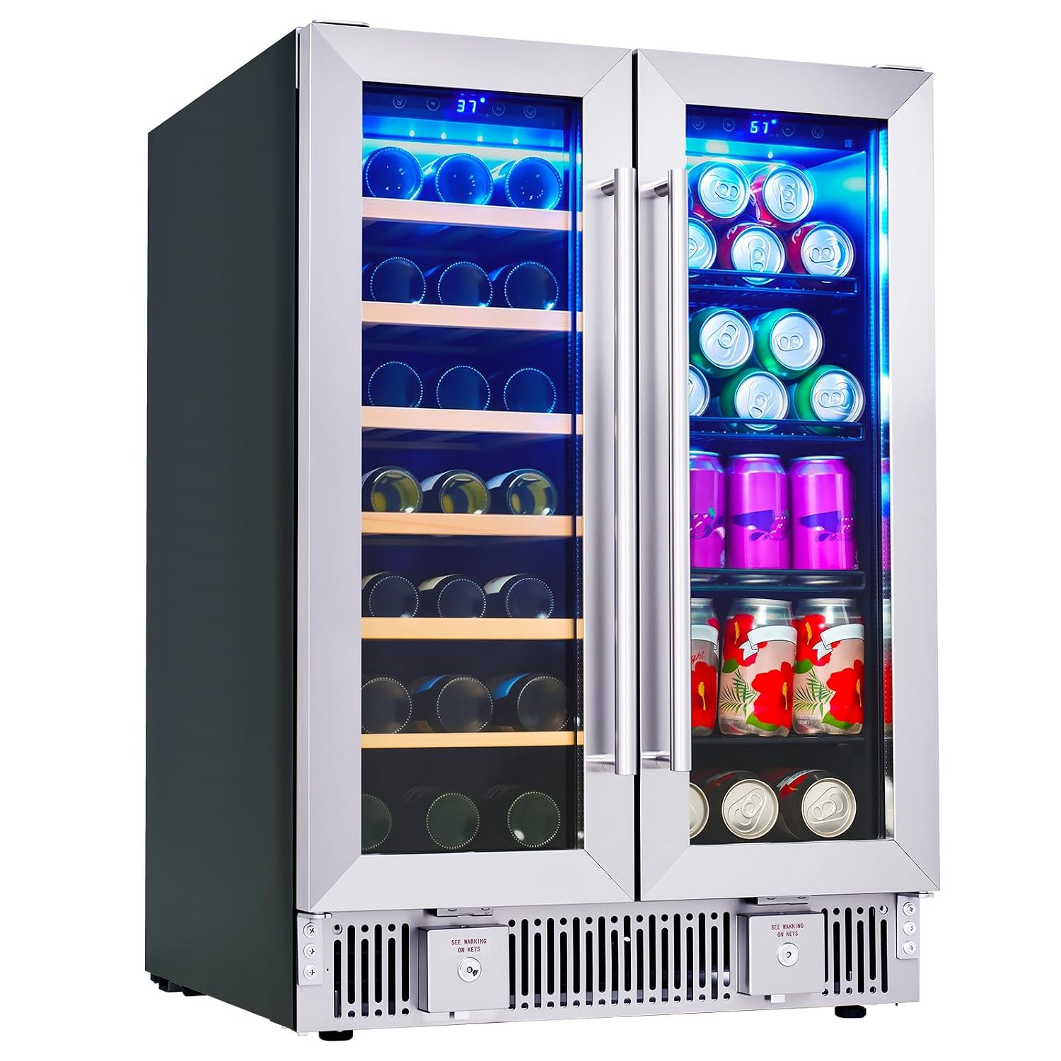 Beverage Refrigerator, 24-Inch - đánh giá và giá Wine Beer Fridge Dual Zone