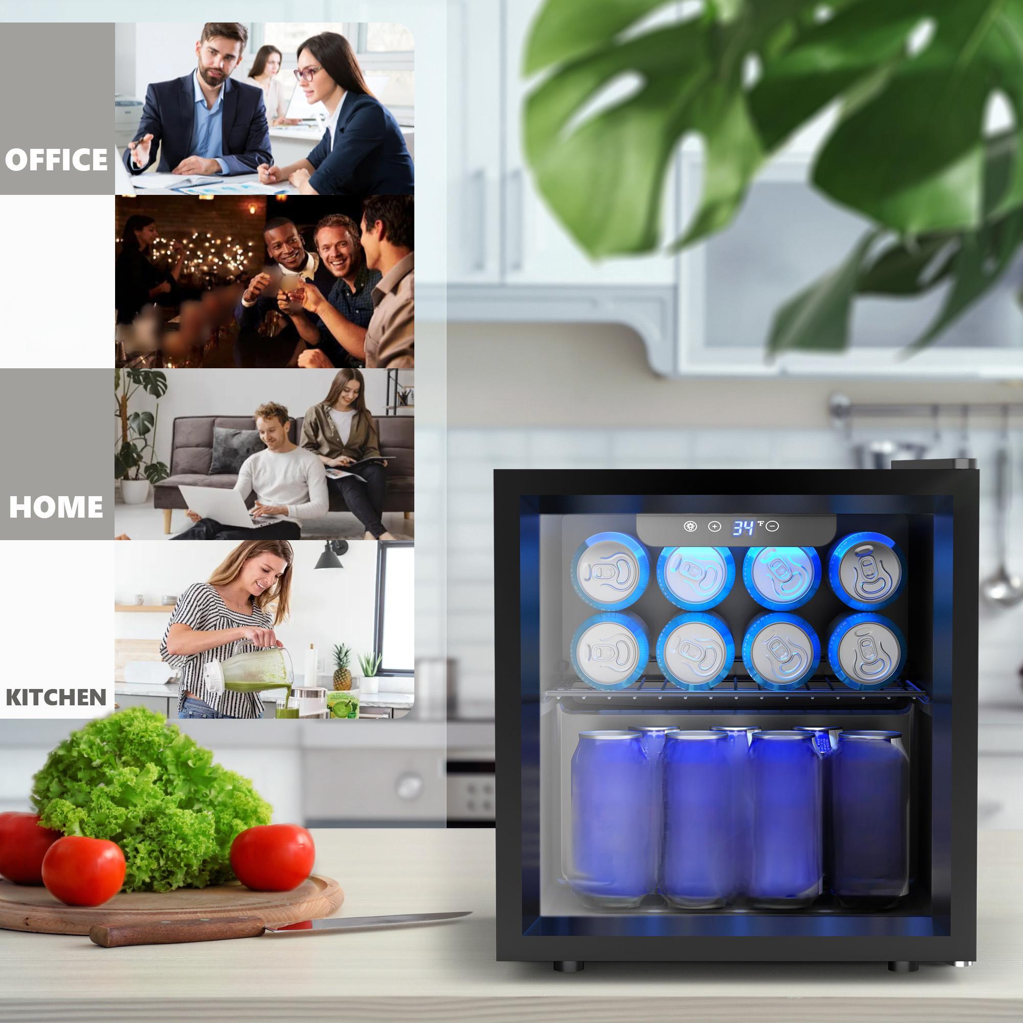 EKOJUCE Glass Door Mini Fridge - đánh giá và giá Wine Beer Cooler Fridge