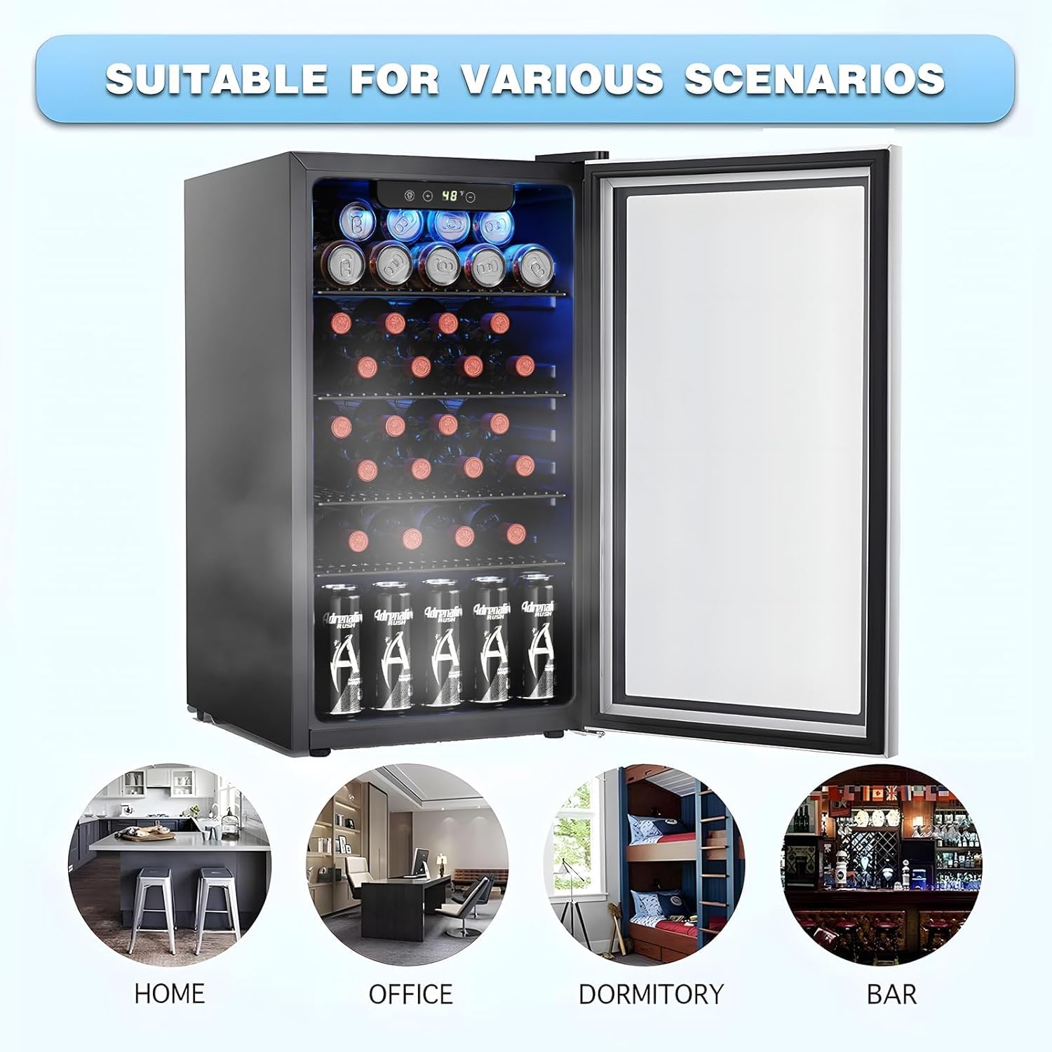 26 Bottle 130 Can Wine Cooler/ - đánh giá và giá Wine Beer Cooler Fridge