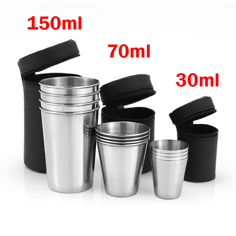 4Pcs/Set Outdoor Stainless Ste - đánh giá và giá Beer Flight Set