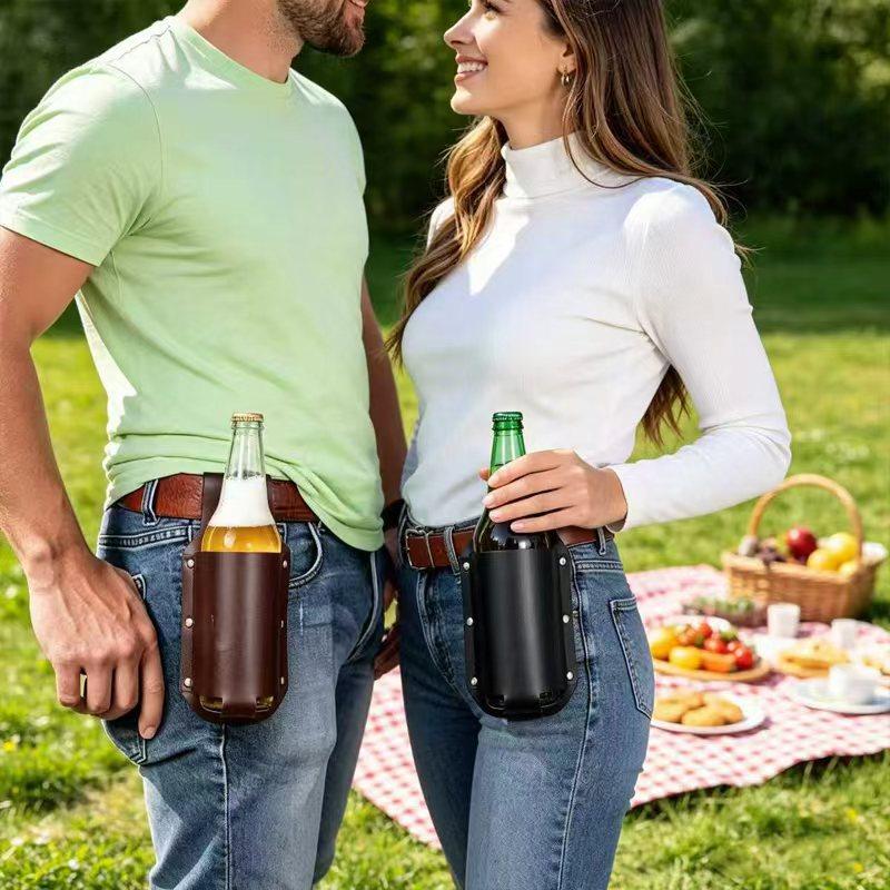[J] 1Pcs Leather Beer Can Bott - đánh giá và giá Wine In Beer Bottle