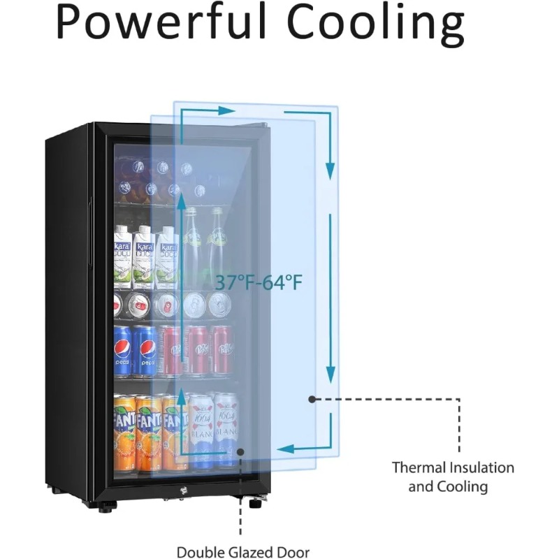 Beverage Refrigerator, 3.2 Cu. - đánh giá và giá Wine Beer Cooler Fridge
